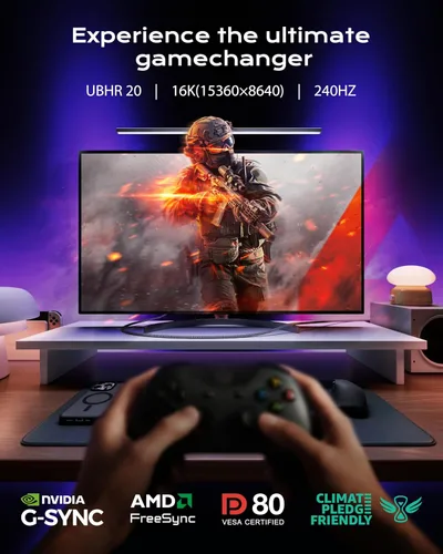 Vista 2 de Stouchi Cable DisplayPort 2.1 6.5 pies, 80Gbps [8K@120Hz, 4K@240Hz, 1080P@360Hz] HDR, HDCP, DSC 1.2a, FreeSync G-Sync Cable DisplayPort para monitor
