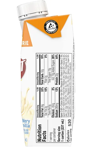 Vista 7 de Boost Bebida nutricional completa de calorías, muy alta, caja de vainilla, 8 onzas, paquete de 27