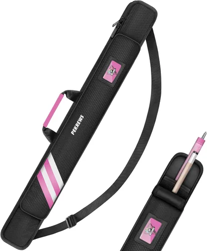 Vista 14 de PEKREWS Estuche para Taco de Billar, Funda Suave para Taco de Billar 1x1 que Contiene 1 Culata y 1 Flechón con Bolsillo con Cremallera para Taco