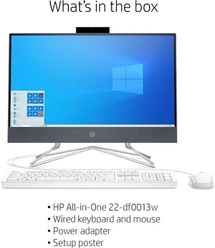 Vista 5 de HP PC todo en uno WLED Full HD de 22-DF de 21,5 pulgadas Intel Celeron G5900T 4 GB 256 GB SSD Win 10