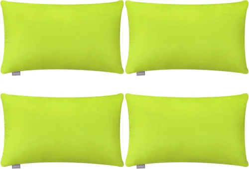 Vista 74 de Thmyo - Paquete de 4 fundas de almohada decorativas de 100 % algodón para lumbar, cómodas, sólidas, para Navidad/Halloween, fundas de cojín Blanco