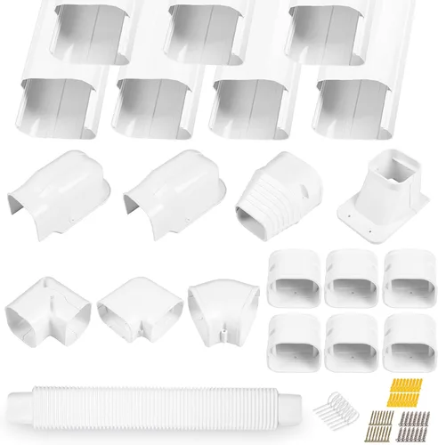 Vista 10 de LyPrem 3,0 m Mini juego de fundas para línea dividida 7,6 cm Kit de fundas de línea PVC para aire acondicionado mini dividido y central & Bomba