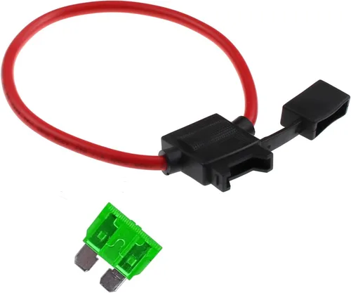 Vista 6 de ZOOKOTO Inline Fuse Holder 10A, 10 AWG Gauge Wire Car Auto Blade Fusible Box 10A Impermeable