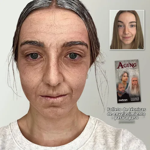Vista 4 de Kit educativo de maquillaje para estudiantes Mini-Pro de Mehron (Fair/Olive)