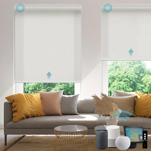 Vista 20 de SmartWings Persianas Enrollables Inteligentes Motorizadas con Filtro de Luz, Persianas Eléctricas con Control Remoto para Ventanas Compatibles