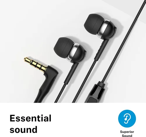 Vista 2 de Sennheiser Consumer Audio CX 80S Auriculares intrauditivos con control remoto inteligente de un botón en línea - Negro