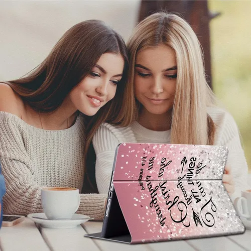 Vista 73 de Funda para tablet Kinlde Fire HD 10 (11ª generación 2021) Fire HD 10 Plus 2021, delgada, de piel sintética, con función atril, función atril