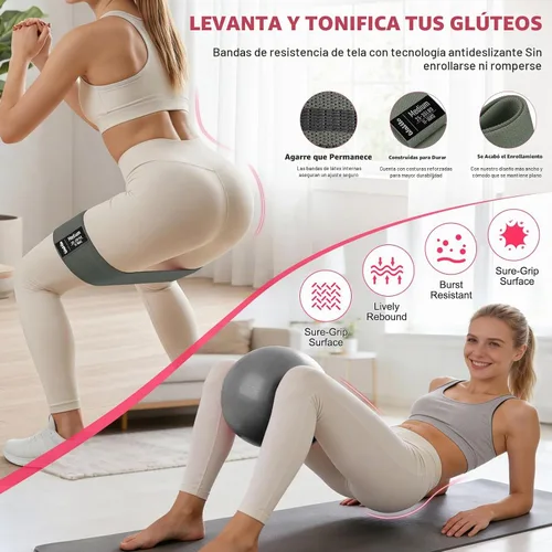 Vista 5 de WALITO 15 PCS Pilates Kit, Adjustable Pedal Resistance Band with Handle, Figure 8 Resistance Band for Exercise Women, At Home Workout Equipment Set