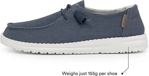 Vista 2 de Hey Dude - Mocasines Wendy de tela chambray para mujer