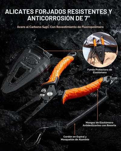Vista 2 de KastKing SteelStream - Juego de herramientas de pesca, equipo de pesca