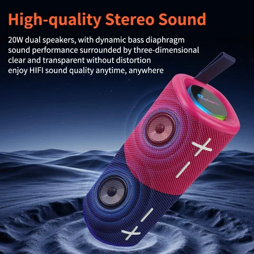 Vista 6 de Altavoz Bluetooth Magnético Divisible 2 en 1, de Colores Contrastantes, Impermeable, Doble Divisible, Portátil, Inalámbrico, Sonido Estéreo Potente
