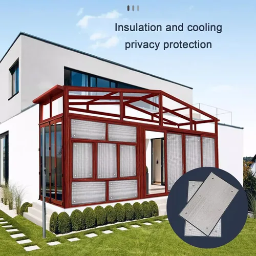 Vista 2 de Película reflectante de doble lámina de aluminio con aislamiento térmico para ventanas, aislamiento acústico para ventanas de vidrio, control