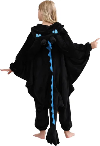 Vista 7 de ATOZ Onesie for Kids, Animal Pajamas Halloween Cosplay Costume for Girls Boys