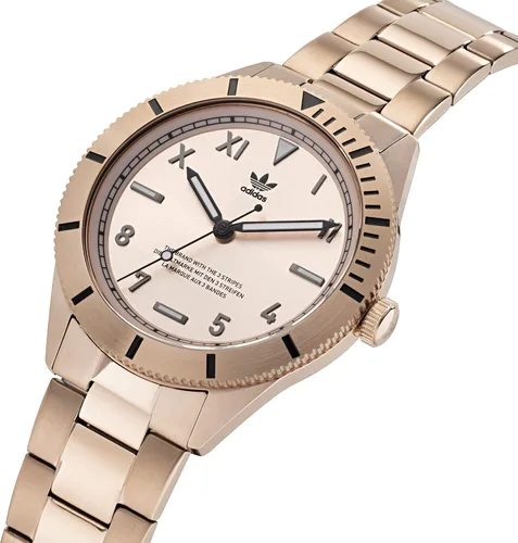 Vista 2 de adidas Reloj de pulsera de acero inoxidable en tono oro rosa (Modelo AOFH220642I), Oro Rosa, Classic