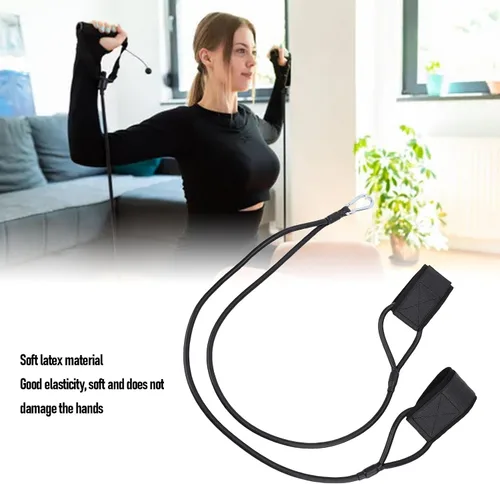 Vista 4 de Banda de ejercicio: bandas de resistencia de látex suave para entrenamiento, entrenamiento de fuerza de brazo, equipo de fitness para gimnasio