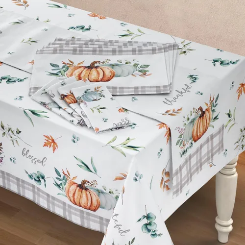 Vista 5 de Avanti Linens - Manteles individuales, decoración del hogar inspirada en otoño, juego de 4 (colección Grateful Patch)