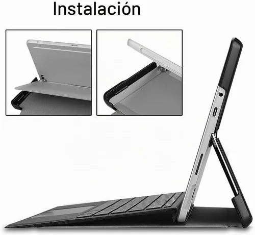 Vista 8 de Gylint Funda para Surface Go 4 2023 /Go 3 2021 /Go 2 2020 /Surface Go 2018, funda inteligente de piel delgada con soporte para lápiz para Microsoft