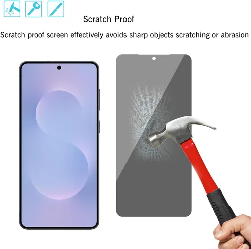 Vista 3 de Ailun - Protector de pantalla de privacidad y protector de lente de cámara para Galaxy S25 Edge