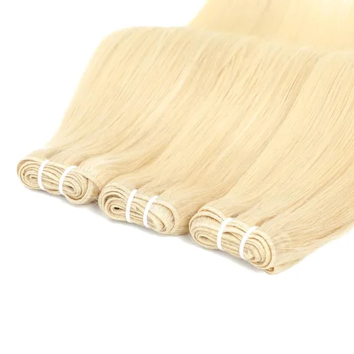 Vista 4 de 613 paquetes de cabello humano de 10 pulgadas, grado 12A, 100% sin procesar, rubio virgen brasileño 613, extensiones de cabello humano para mujeres