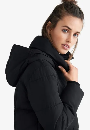 Vista 5 de Ellos Abrigo acolchado largo con capucha para mujer en talla grande