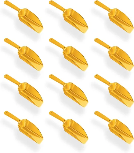 Vista 10 de Cucharas mini de plástico acrílico para cocina de 5.5 in, Para bodas, bufé de dulces, helados, proteína en polvo, Café, té (12 unidades)