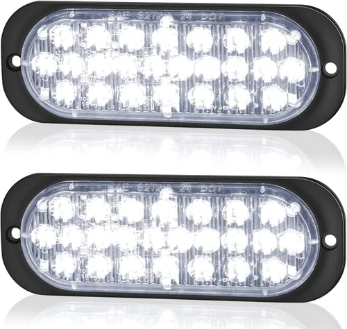 Vista 10 de LINKITOM - Luces ovaladas de aluminio ultra delgadas para remolque, ámbar