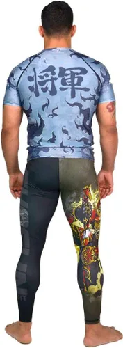 Vista 8 de SHOGUN Camiseta de compresión de lucha contra erupción BJJ MMA Premium Jiu Jitsu Fighting Grappling