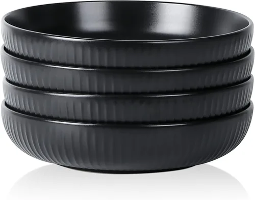 Vista 7 de Stone Lain Logan - Juego de 4 cuencos para pasta, color negro