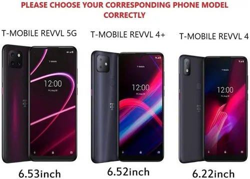Vista 2 de Funda protectora híbrida para T-Mobile Revvl 5G a prueba de golpes con función atril de pantalla integrada y clip para cinturón, funda protectora