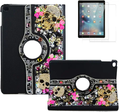 Vista 15 de Bling - Funda compatible con Samsung Galaxy Tab A7 10.4 (2022) - Elegante - 3D hecha a mano con mariposa de cristal giratoria de 360 grados