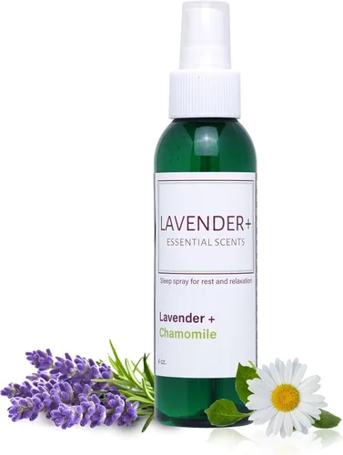 Vista 6 de Spray de lavanda para dormir, almohadas, ropa de cama y pijamas, aroma natural calmante de lavanda y manzanilla con energía de amatista y reiki.