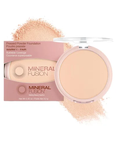 Vista 31 de Mineral Fusion Base de maquillaje en polvo prensado, polvo facial con acabado mate para piel clara con subtonos rosa/rojo, maquillaje natural