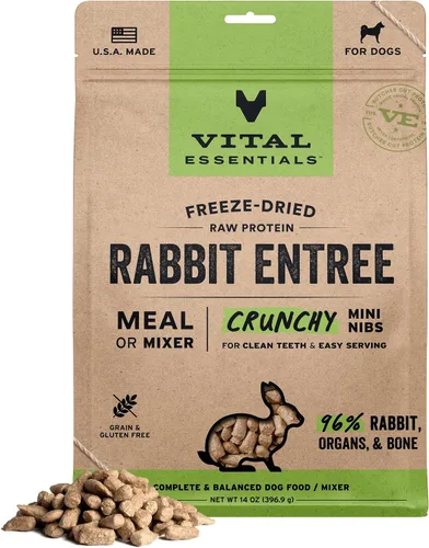 Vista 15 de Vital Essentials Alimento liofilizado para perros, mini puntas de ternera, bolsa de 5.5 onzas Crunchy, Complete Meal or Topper, Made With 96%