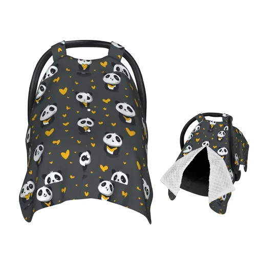 Vista 8 de Toldo para asiento de coche de bebé con diseño de murciélago de dibujos animados para Halloween, cubierta multiusos para lactancia materna, funda