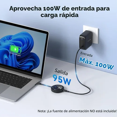 Vista 7 de Transmisor y receptor HDMI inalámbrico 4K @30Hz, 2.4G/5G Plug & Play Adaptador de pantalla inalámbrico USB-C y extensor HDMI con PD 3.0, transmite