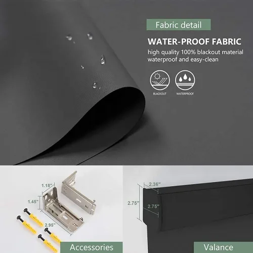 Vista 4 de Persianas enrollables motorizadas con control remoto, persianas inteligentes para ventanas, persiana enrollable opaca automática compatible