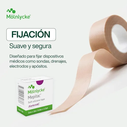 Vista 3 de Cinta de silicona suave Mepitac 298300, 2 cm / 0.8 in x 3.3 yd