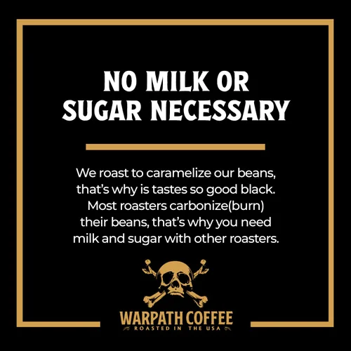 Vista 6 de Café Warpath tostado oscuro en grano entero, mezcla Mariner, alta cafeína, granos de café Arábica 100% tostados enteros, aroma rico, taza intensa
