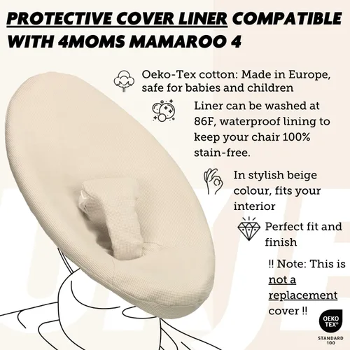 Vista 2 de UKJE Funda protectora para bebé compatible con MamaRoo 4 Old Model Before 2022 de 4moms, suave y lavable para columpio de bebé, se adapta a Mama Roo