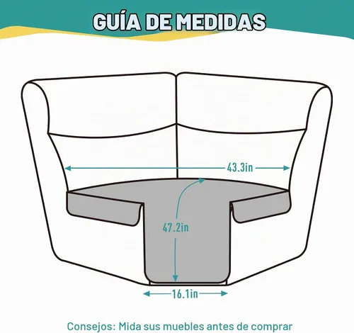 Vista 3 de Ruaozz - Funda impermeable para asiento esquinero, color marrón