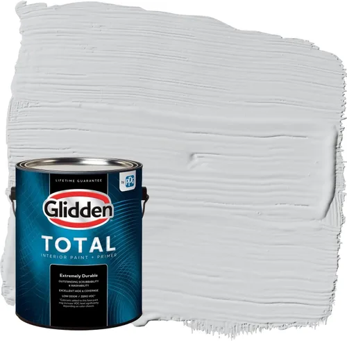 Vista 88 de Glidden Pintura Interior + Imprimación: Gris/Plata Antigua, Una Capa, Satinado, 1 Galón