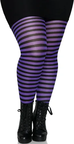 Vista 3 de Leg Avenue - Mallas de nailon rayadas para mujer