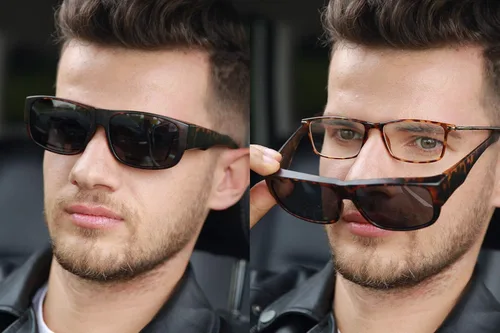 Vista 2 de CAXMAN Polarized Over Glasses Sunglasses for Prescription Frames Small Medium Oversized