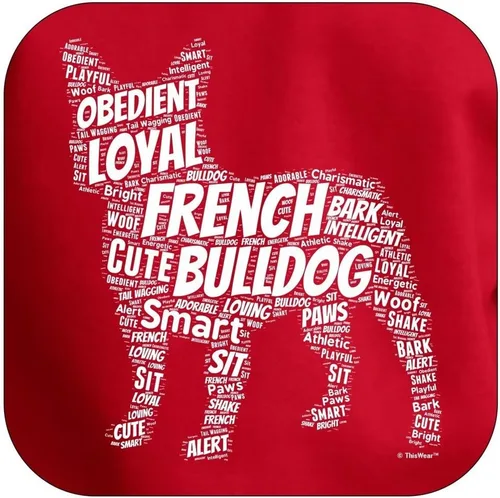 Vista 2 de ThisWear Sudadera con capucha prémium de Bulldog Francés con diseño de arte para perros y cachorros