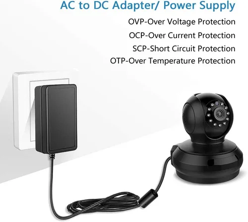 Vista 6 de SHNITPWR Adaptador de fuente de alimentación de 24 V CC 24 voltios 2A 48W AC a CC Convertidor Transformador 100 ~ 240 V Entrada de CA con punta