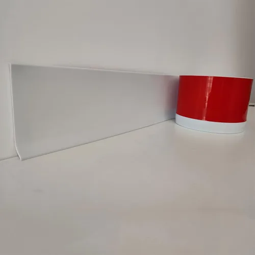 Vista 9 de Base de pared de vinilo flexible de 16.4 pies, moldura para placa base de cala autoadhesiva, tiras de calafateo y recortar con puntera para cubrir
