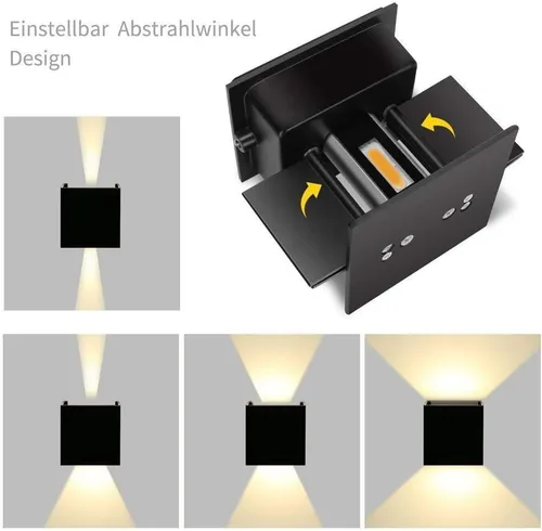 Vista 5 de Lámpara de pared de aluminio LED impermeable, (Sensor de atardecer a amanecer mejorado) Luz exterior impermeable 20W 100-277V 2800K-3000K
