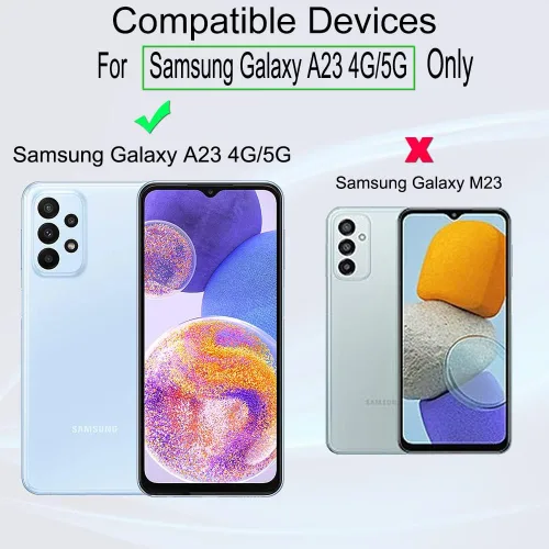 Vista 2 de Ibywind Protector de pantalla para Samsung Galaxy A23 4G/5G (6.6 pulgadas), con 2 piezas de vidrio templado, 1 protector de lente de cámara, 1