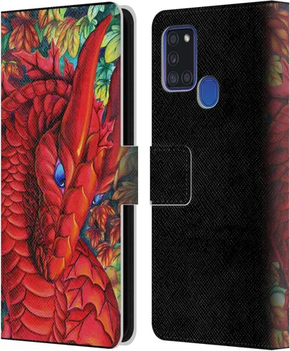 Vista 120 de Head Case Designs Officially Licensed Carla Morrow Galactic Entrancement Dragons Leather Wallet Case Compatible with Samsung Galaxy A07 4G