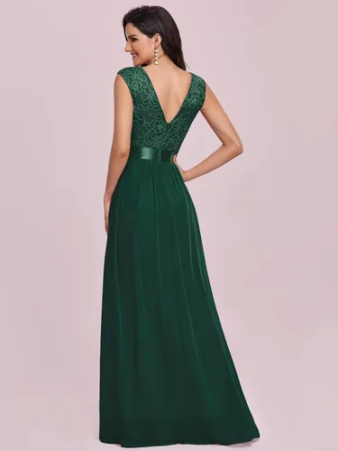 Vista 2 de Ever-Pretty Vestidos de dama de honor fruncidos con cintura imperio para mujer 0646